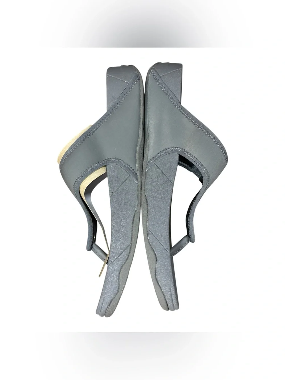 FitFlop men's trakk II leather Toe-Post Sandals Pewter Gray 13 New